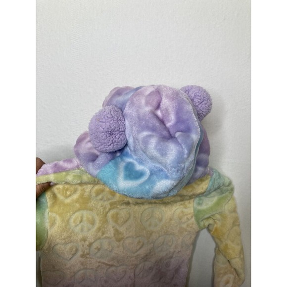 More than Magic Girls One Piece Ombre Pajamas Union Suit Hearts Peace Sz XS 4/5 - Picture 7 of 12